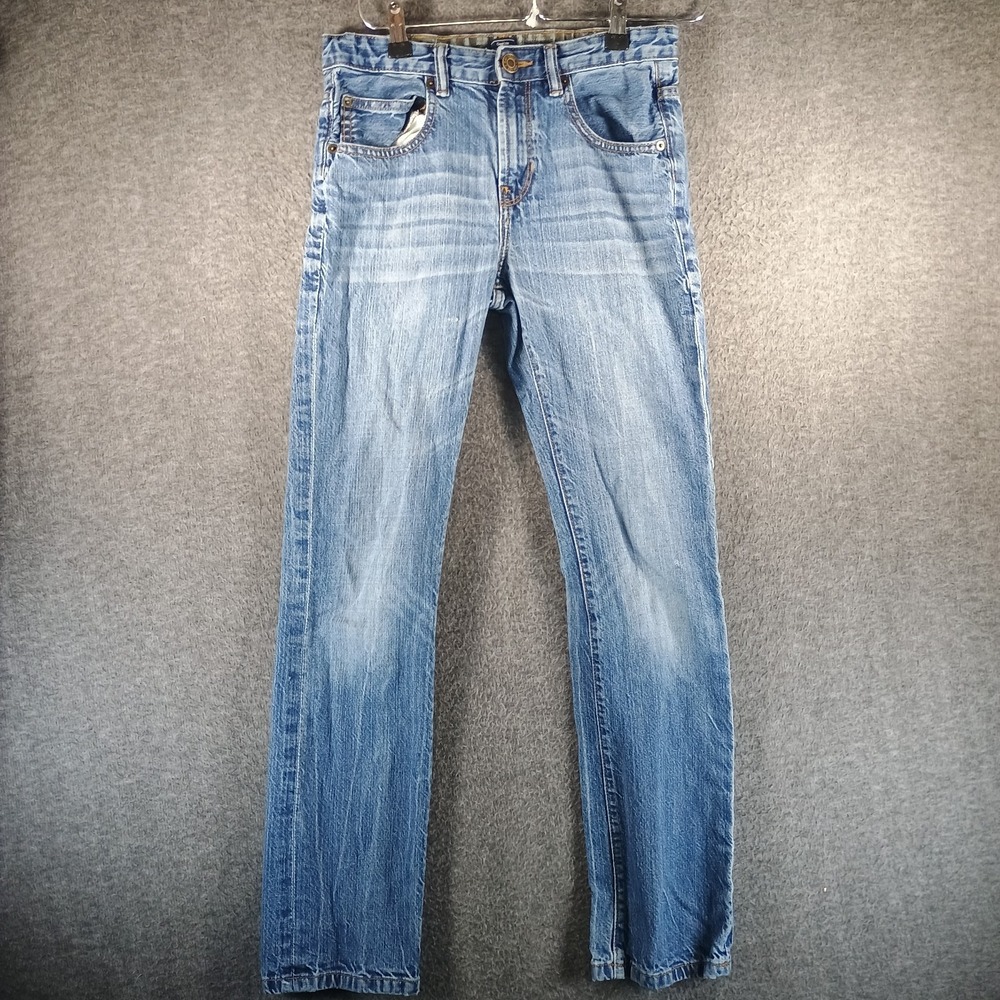 Gap Kids Jeans Boys 16 Slim‎ Straight Fit Light Wash Pocket Accent Heavy Duty